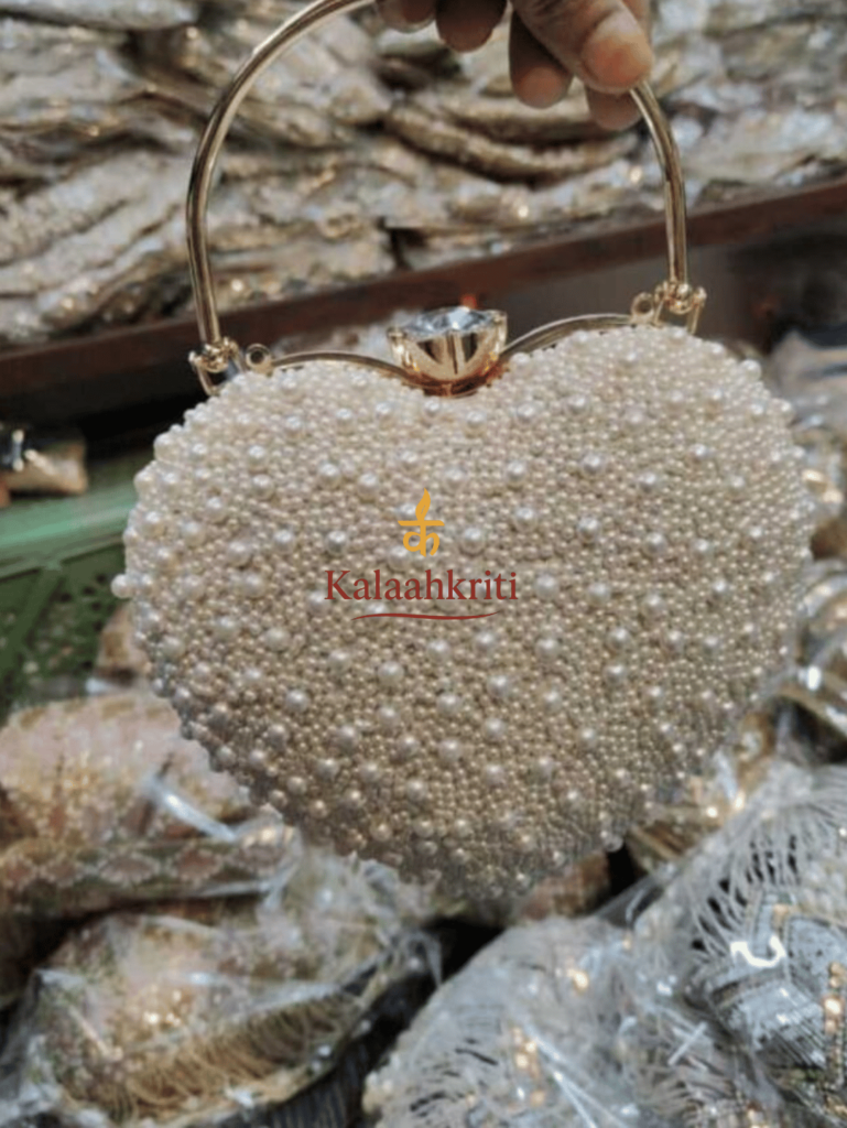 Heart Beaded Handmade Bag Exporter In India